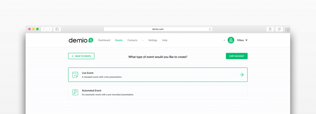 حدث مباشر أو مؤتمت