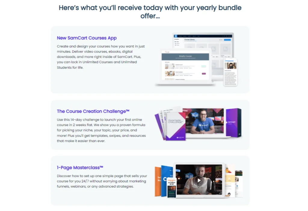 Contoh penawaran yang tak tertahankan di situs web Samcart membangun nilai yang dirasakan Irresistible offer example on Samcart website building perceived value