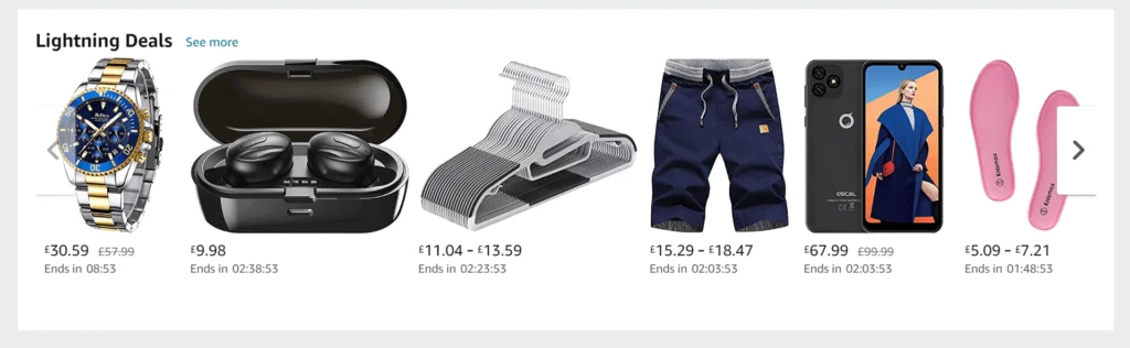 Amazon menciptakan urgensi pada penawaran mereka Amazon creating urgency on their offer