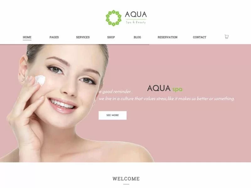 Tema Spa dan Salon Aqua WooCommerce