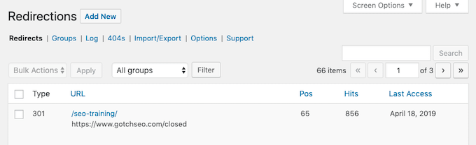 WordPress용 리디렉션 플러그인